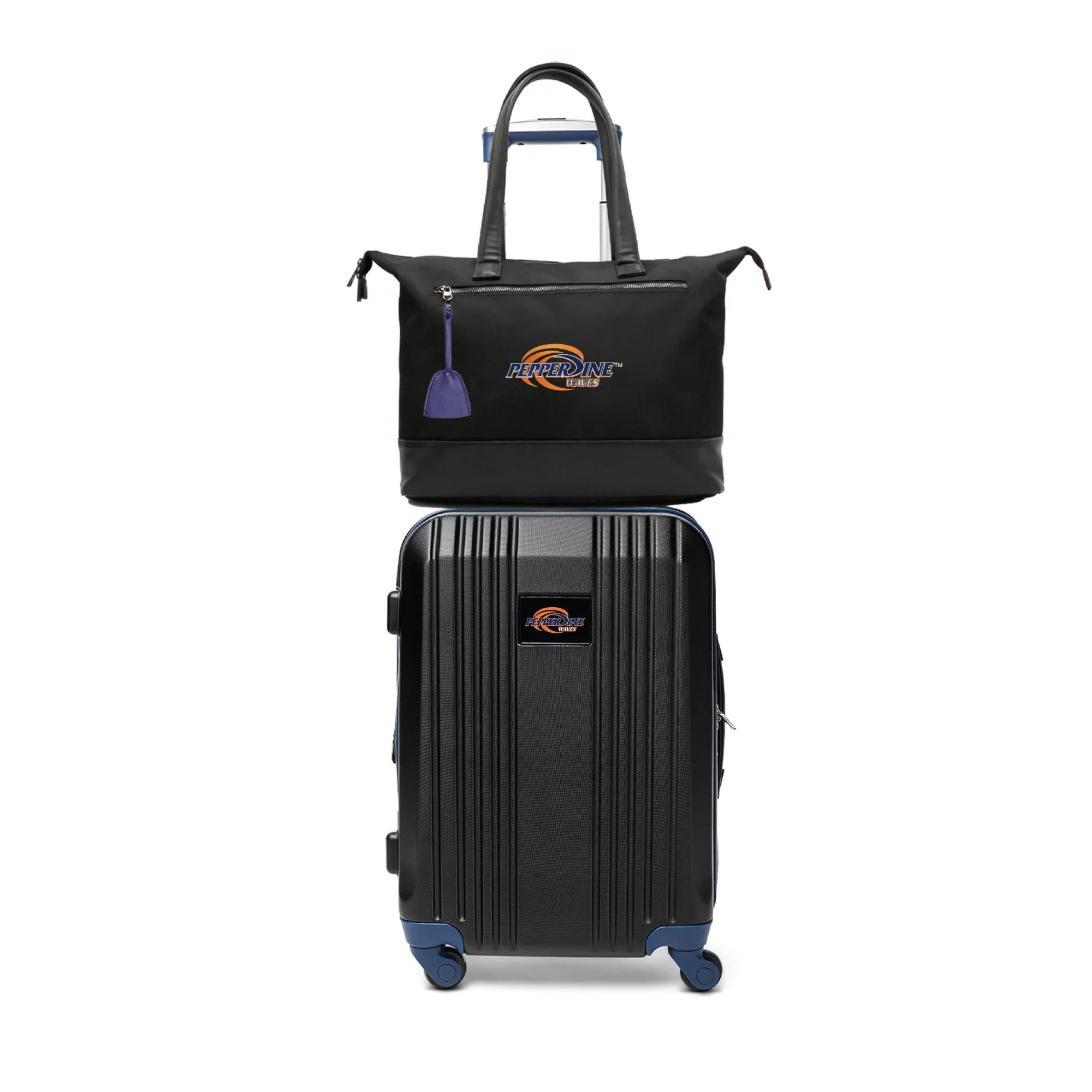 MOJO Pepperdine Waves Premium Laptop Tote Bag and Luggage Set
