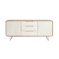 "Sleek Modern Sideboard with Textured Design"