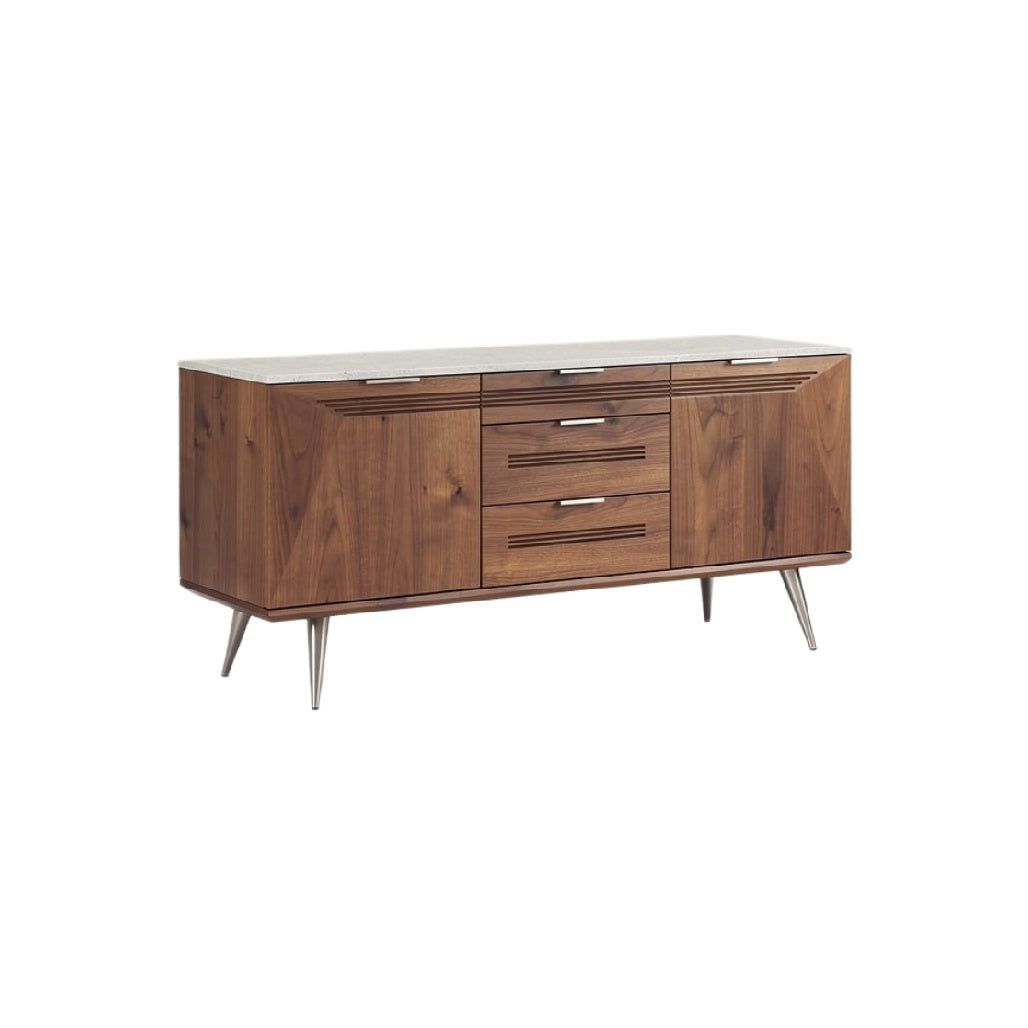Modern Wooden Sideboard with Silver Legs