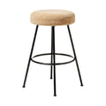 "Modern Upholstered Bar Stool with Metal Legs"