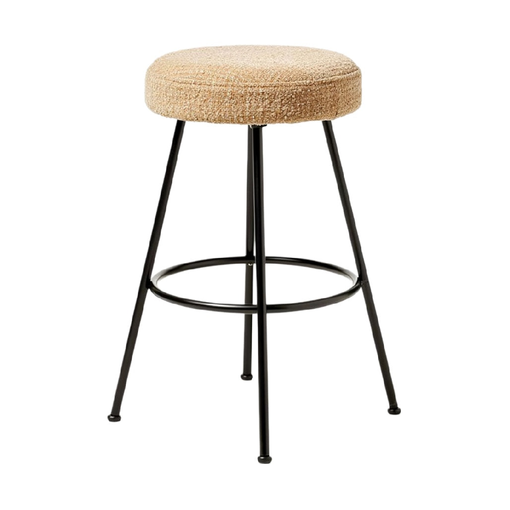 "Modern Upholstered Bar Stool with Metal Legs"