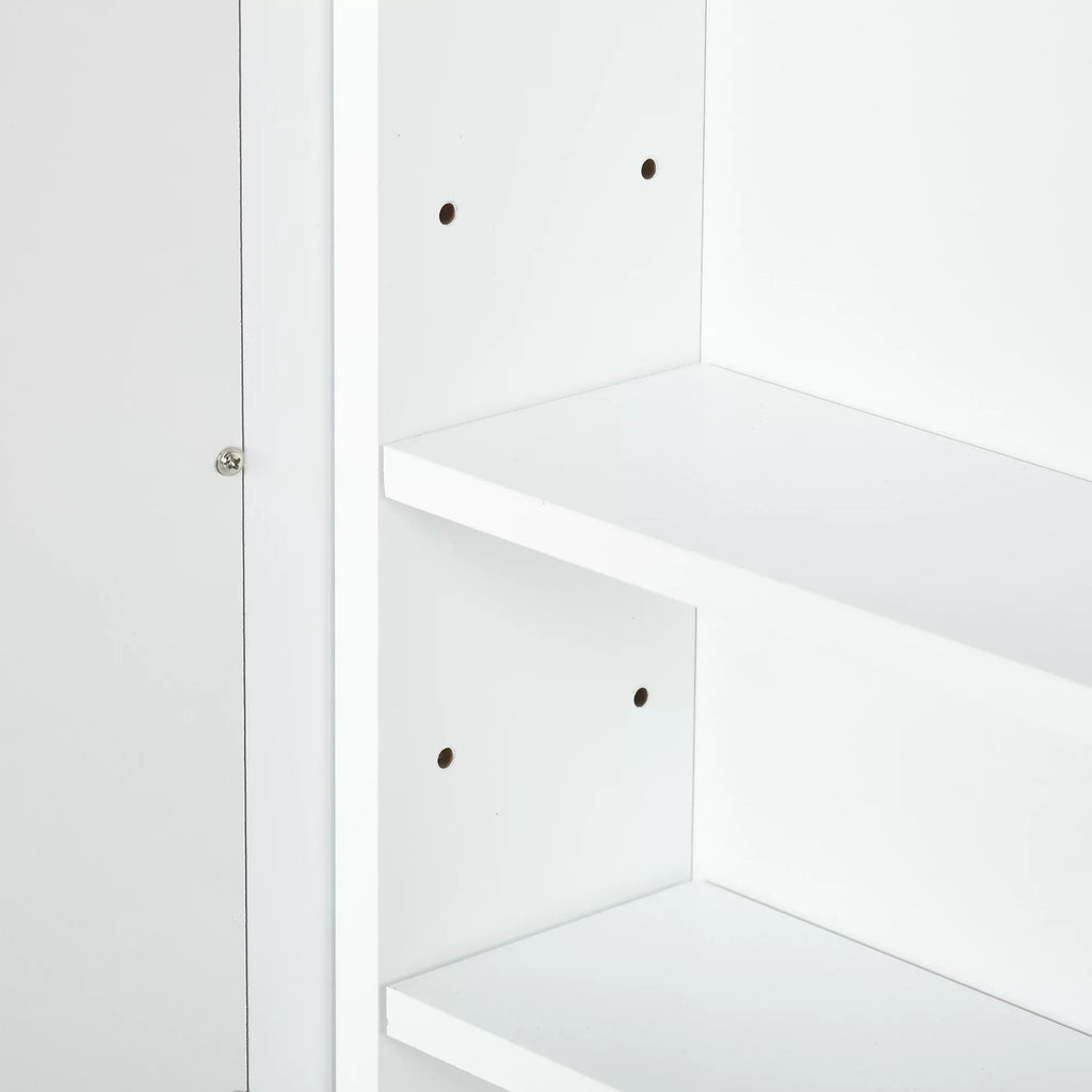 kleankin Bathroom Medicine Cabinet, Wall Mounted Mirror Cabinet, White