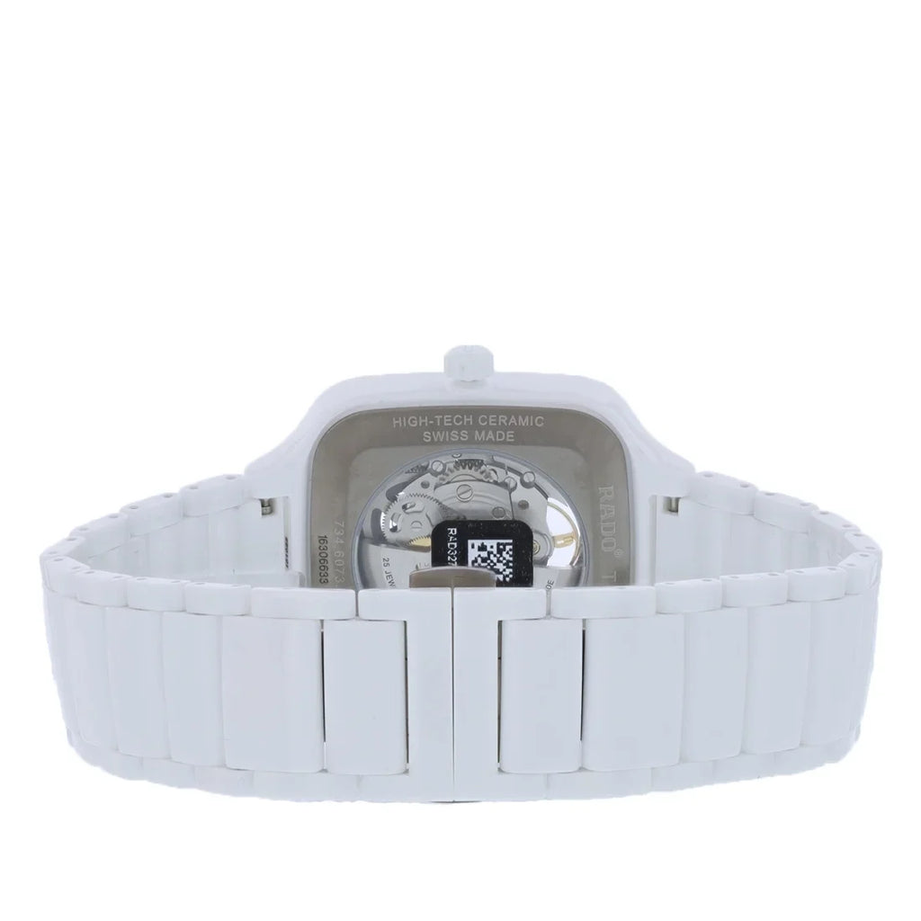Pre-Owned Rado True Square Unisex White Ceramic Swiss Automatic Watch R27073702