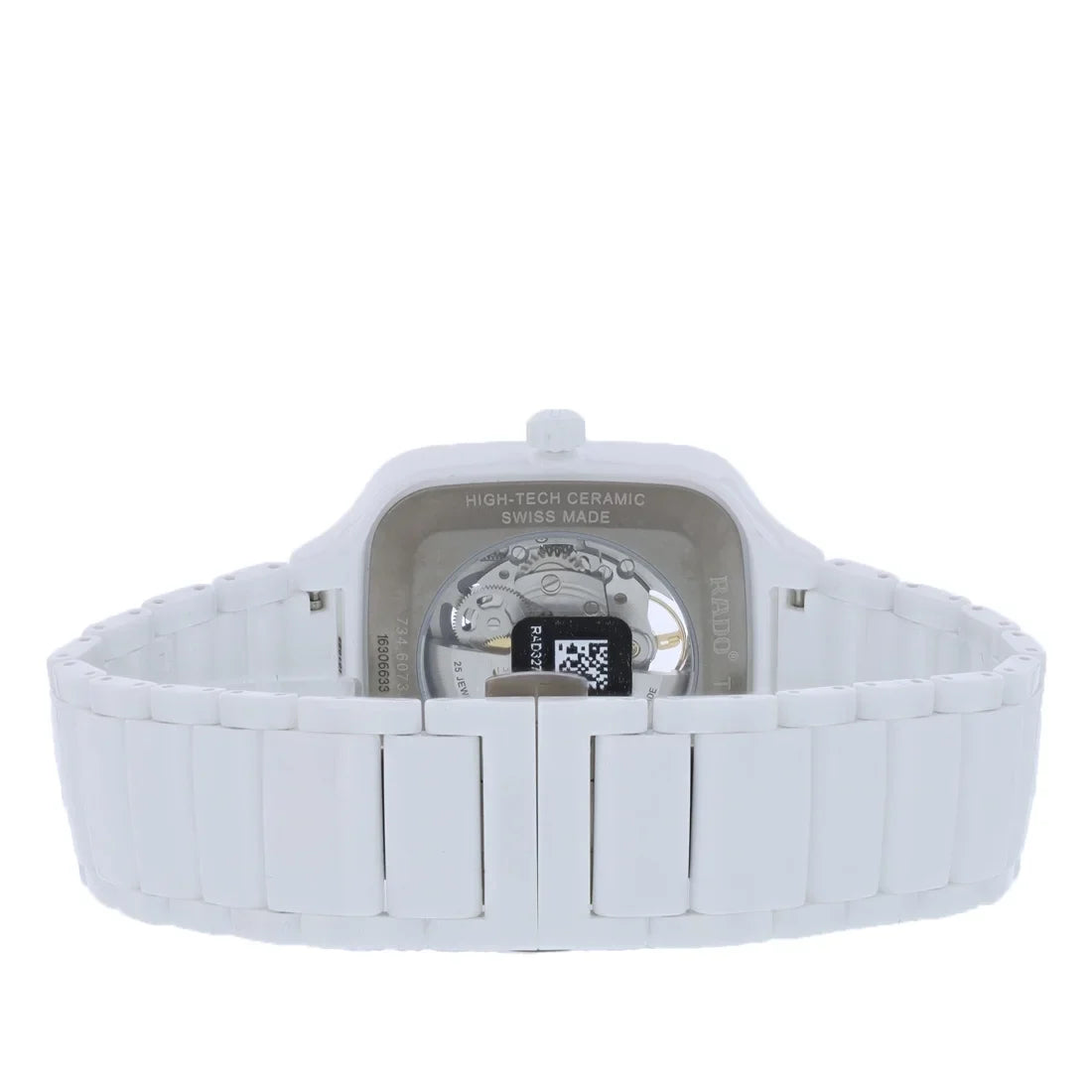 Pre-Owned Rado True Square Unisex White Ceramic Swiss Automatic Watch R27073702