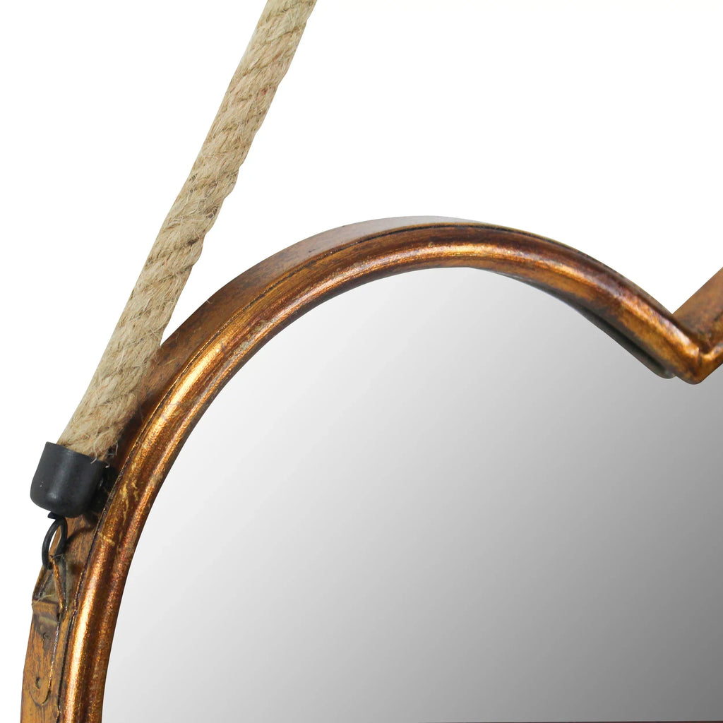 Kiera Heart Wall Mirror Gold 28" x 18" by Aspire