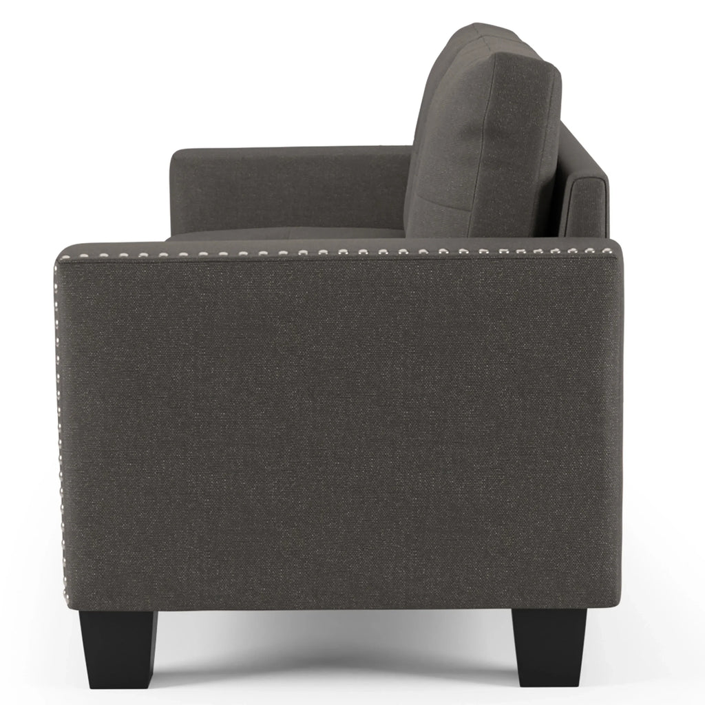 Furniture of America Contemporary Faux Linen Redford Sofa, Gray