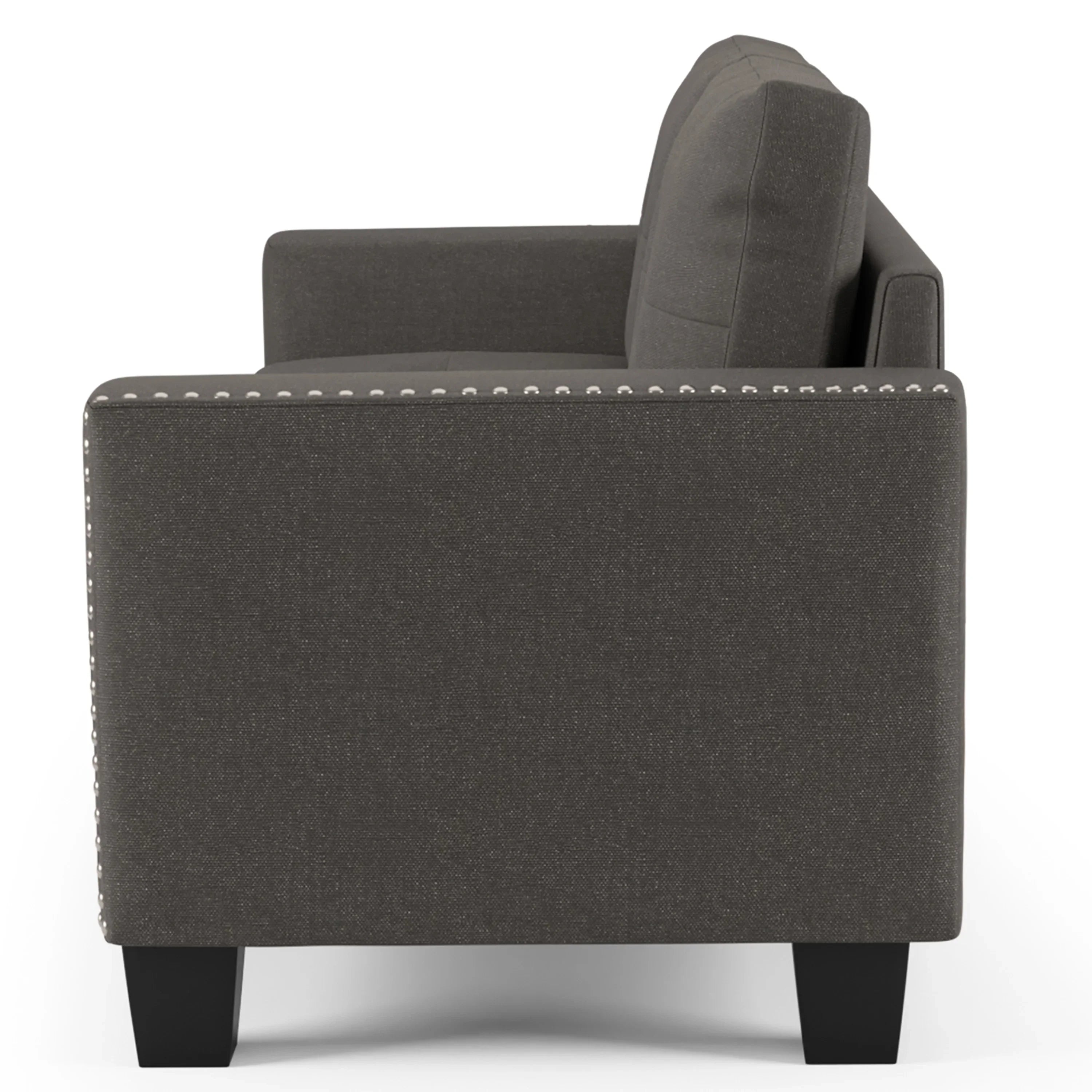 Furniture of America Contemporary Faux Linen Redford Sofa, Gray