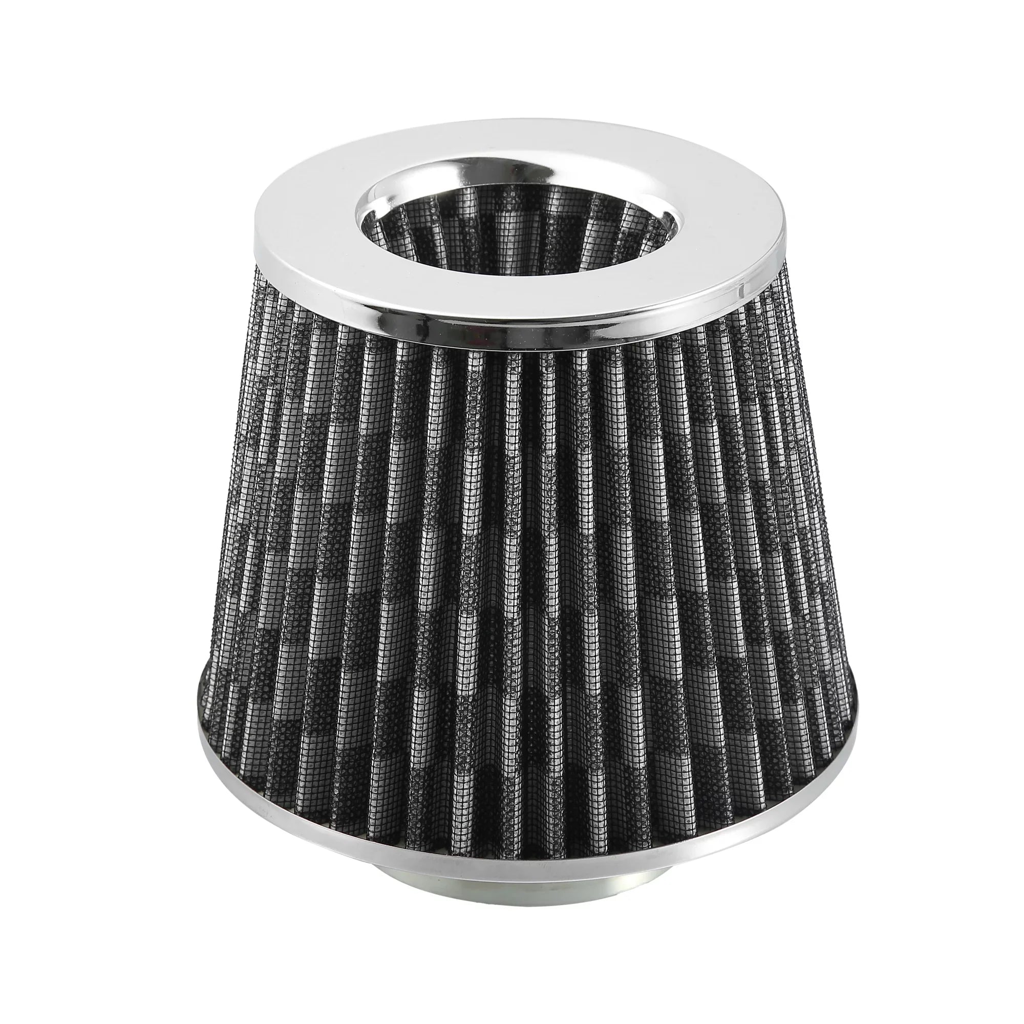 1pcs 2.7" 70mm Reducer Ring Inlet Cold Air Intake Cone Individuals Washable Clamp on Dry Air Filter Carbon Fiber Pattern